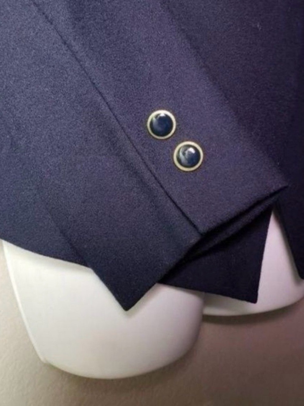 Kasper Wool Button Up Cinch Waist Blazer Navy Size Medium (6/8) - Picture 7 of 10